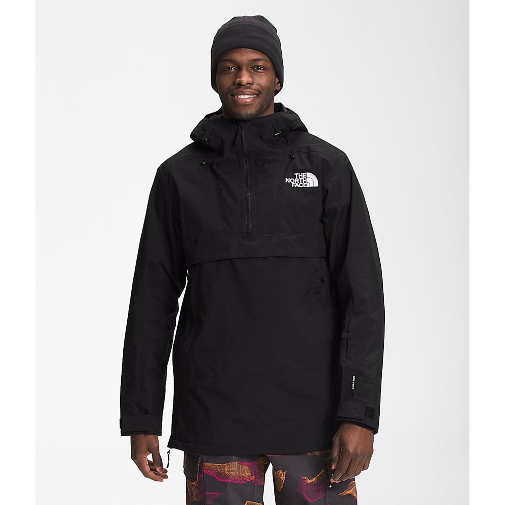 The North Face Ski Jacket Mens Australia - The North Face Silvani Anorak Black (OEM-274180)